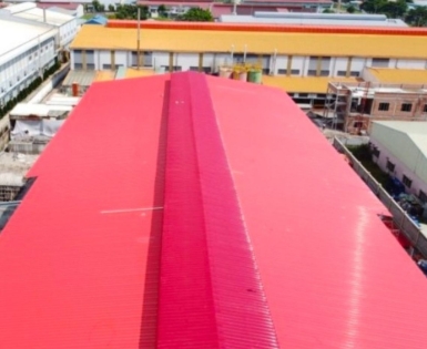 tôn nhựa màu đỏ