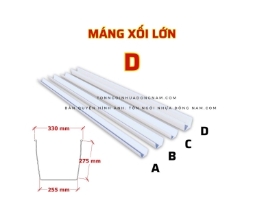 Máng Xối Nhựa PVC Size Lớn