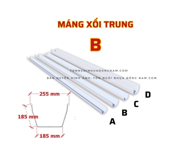 Máng Xối Nhựa PVC Size Trung