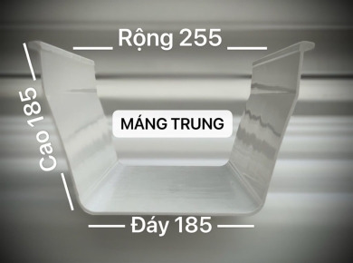 Máng xối nhựa PVC chất liệu bền bỉ, đa dạng mẫu mã