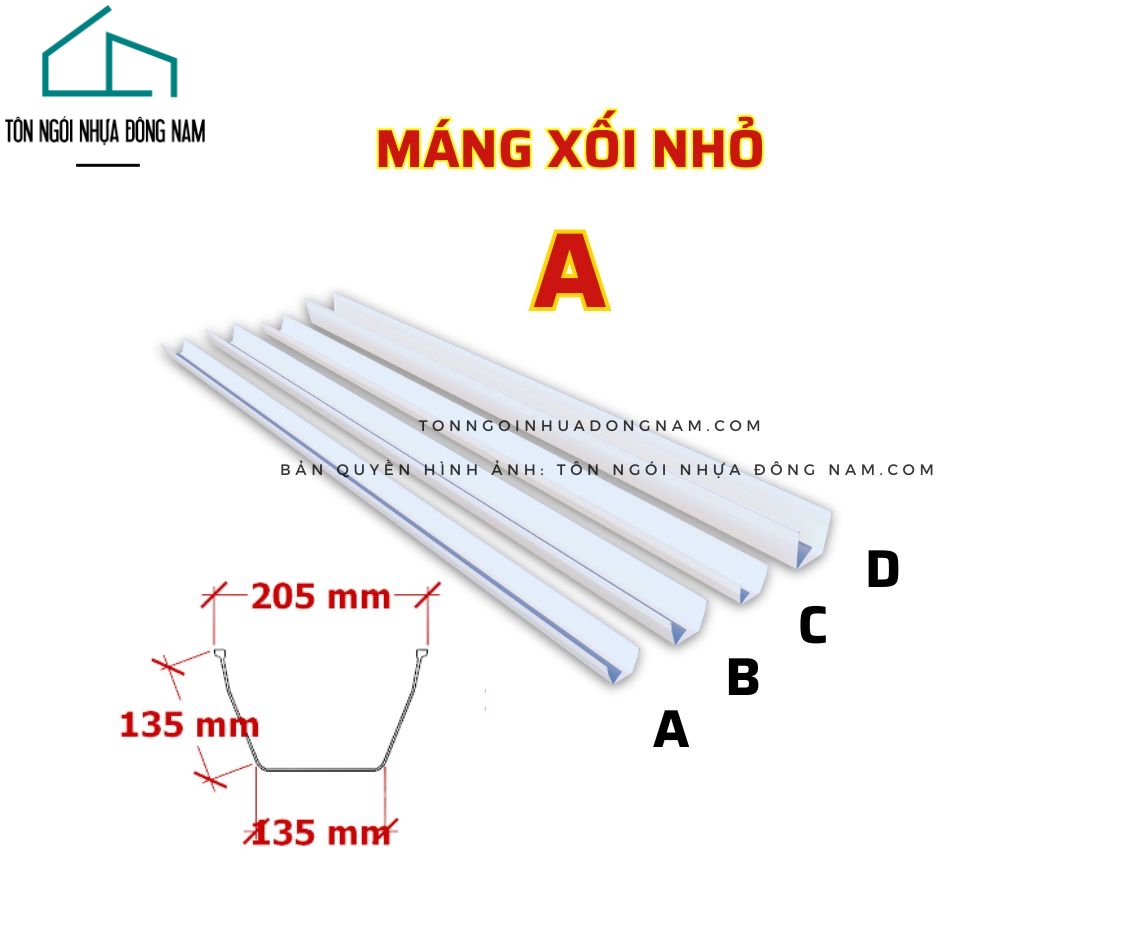 Máng Xối Nhựa PVC Size Nhỏ